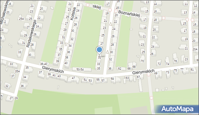 Wrocław, Stanisławskiego Jana, 31, mapa Wrocławia