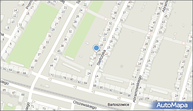 Wrocław, Stefczyka Franciszka, 12, mapa Wrocławia