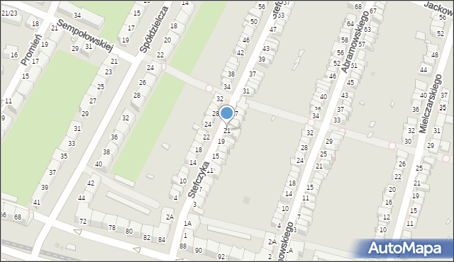 Wrocław, Stefczyka Franciszka, 21, mapa Wrocławia
