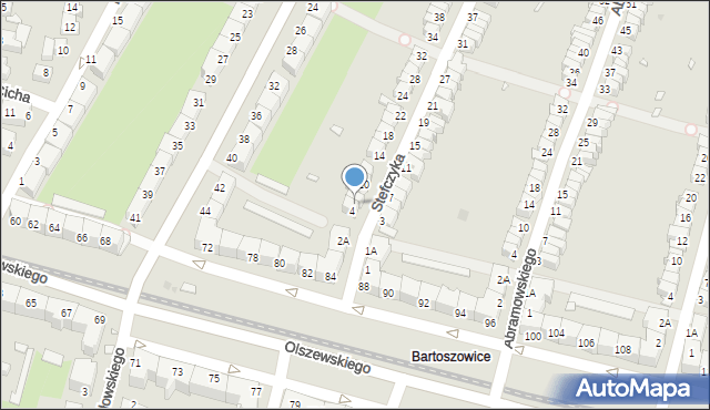 Wrocław, Stefczyka Franciszka, 6, mapa Wrocławia