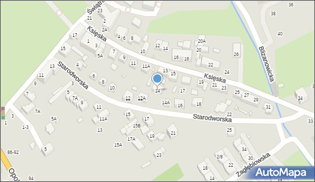 Wrocław, Starodworska, 14, mapa Wrocławia