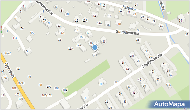 Wrocław, Starodworska, 23, mapa Wrocławia