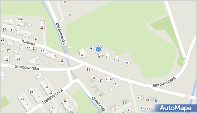 Wrocław, Starodworska, 36, mapa Wrocławia