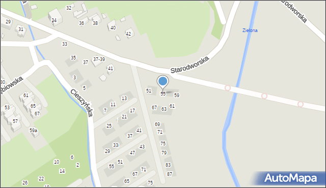 Wrocław, Starodworska, 55, mapa Wrocławia