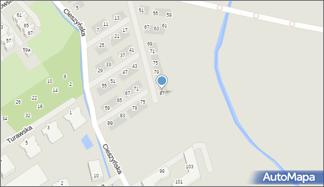 Wrocław, Starodworska, 87, mapa Wrocławia