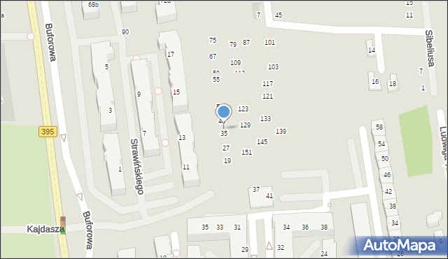 Wrocław, Strawińskiego Igora, 41, mapa Wrocławia