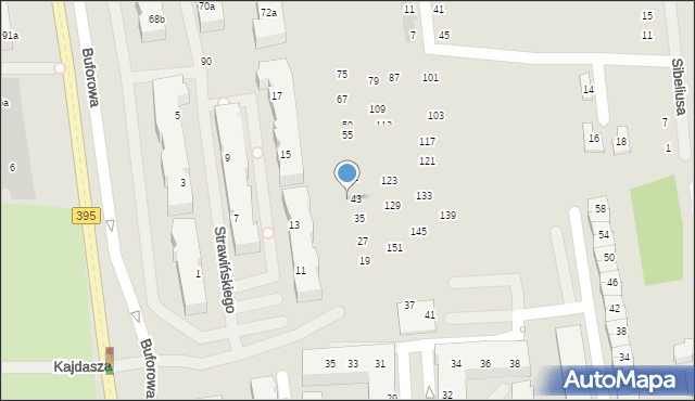 Wrocław, Strawińskiego Igora, 45, mapa Wrocławia