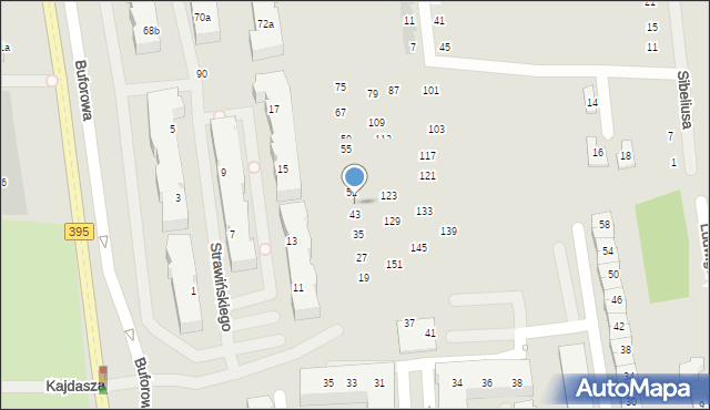 Wrocław, Strawińskiego Igora, 49, mapa Wrocławia