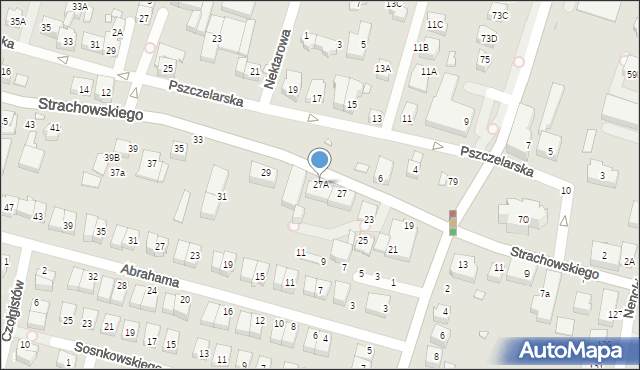 Wrocław, Strachowskiego Bartłomieja, 27A, mapa Wrocławia