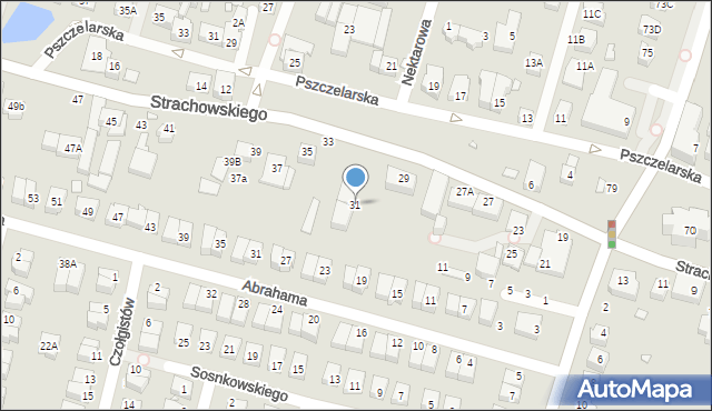 Wrocław, Strachowskiego Bartłomieja, 31, mapa Wrocławia