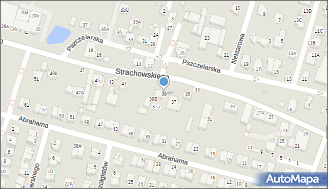 Wrocław, Strachowskiego Bartłomieja, 39, mapa Wrocławia