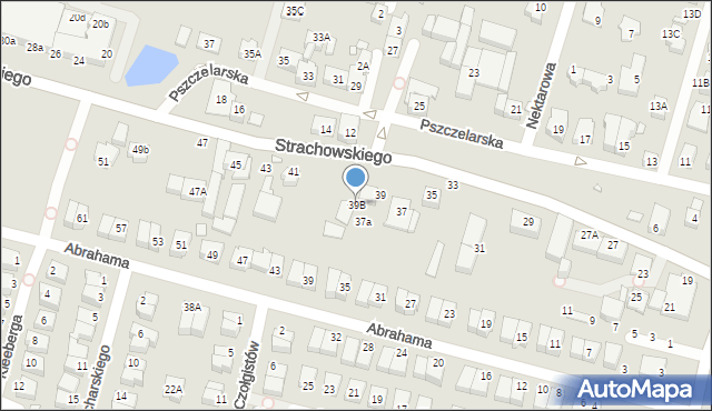 Wrocław, Strachowskiego Bartłomieja, 39B, mapa Wrocławia