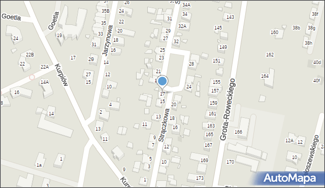 Wrocław, Strączkowa, 17, mapa Wrocławia