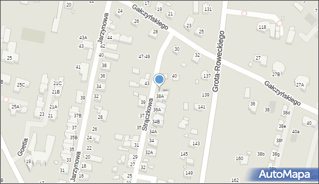 Wrocław, Strączkowa, 38B, mapa Wrocławia