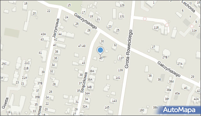 Wrocław, Strączkowa, 40, mapa Wrocławia