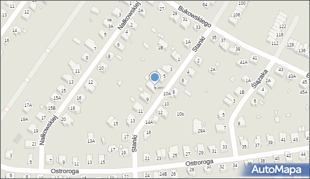 Wrocław, Stanki Jana, 7, mapa Wrocławia