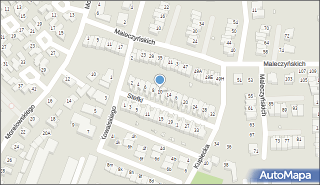 Wrocław, Stefki Kamila, 10, mapa Wrocławia