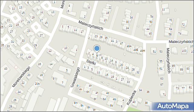 Wrocław, Stefki Kamila, 6, mapa Wrocławia