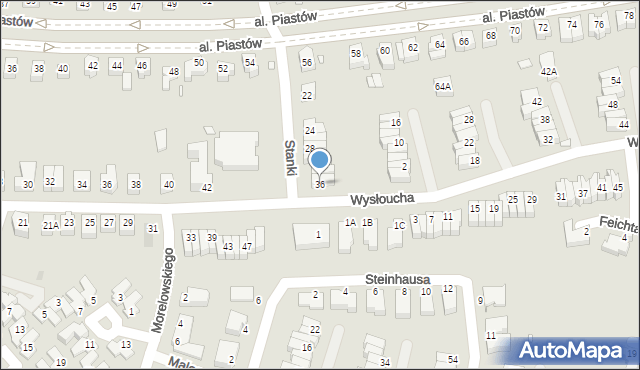 Wrocław, Stanki Jana, 36, mapa Wrocławia