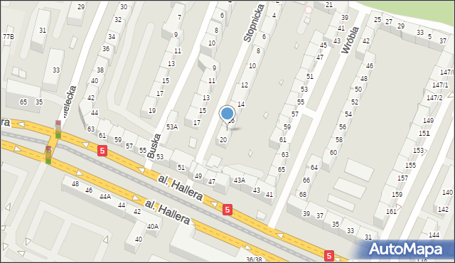 Wrocław, Stopnicka, 18, mapa Wrocławia