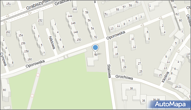 Wrocław, Stalowa, 50, mapa Wrocławia