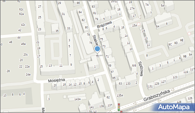 Wrocław, Stalowa, 70, mapa Wrocławia