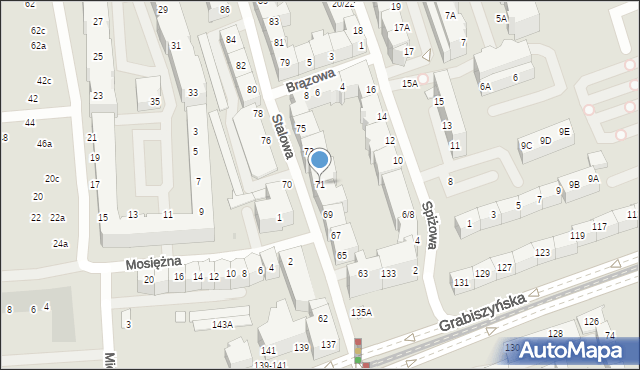 Wrocław, Stalowa, 71, mapa Wrocławia