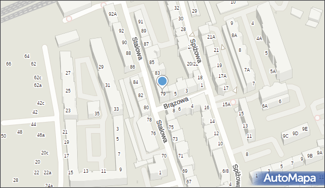 Wrocław, Stalowa, 79, mapa Wrocławia