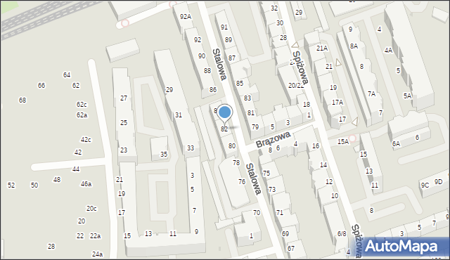 Wrocław, Stalowa, 82, mapa Wrocławia