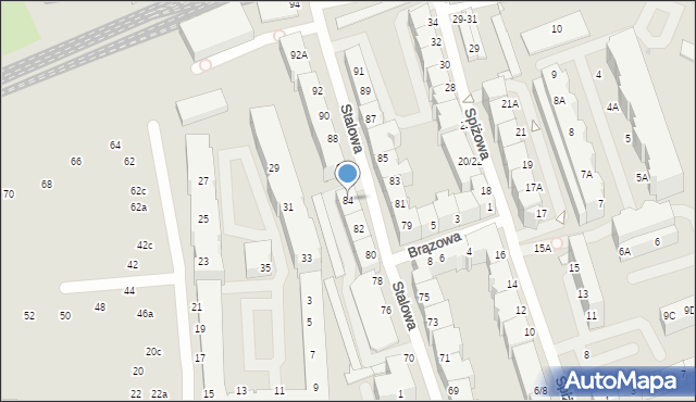 Wrocław, Stalowa, 84, mapa Wrocławia