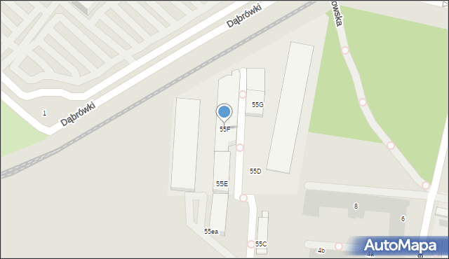 Wrocław, Strzegomska, 55F, mapa Wrocławia