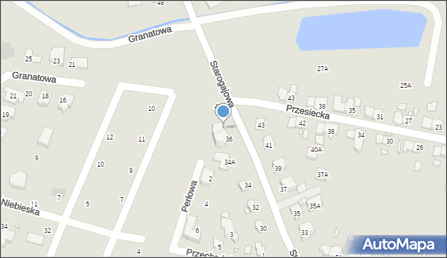 Wrocław, Starogajowa, 38, mapa Wrocławia