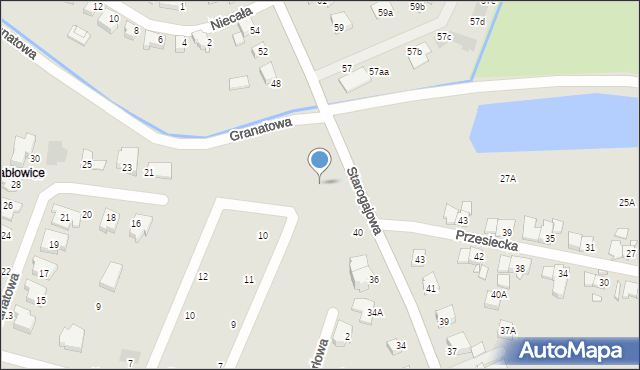 Wrocław, Starogajowa, 42, mapa Wrocławia