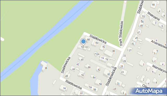 Wrocław, Stabłowicka, 72, mapa Wrocławia
