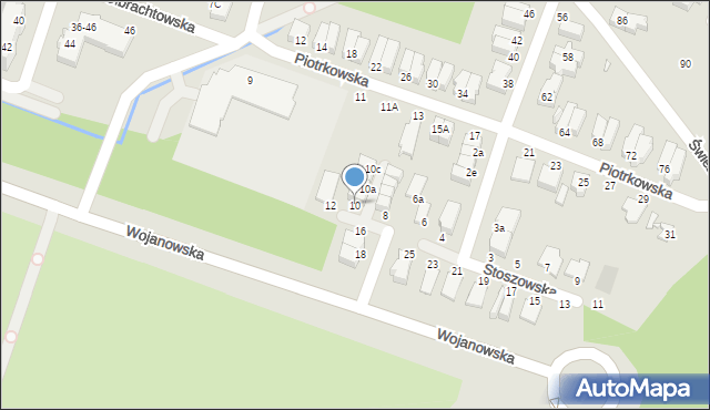 Wrocław, Stoszowska, 10, mapa Wrocławia