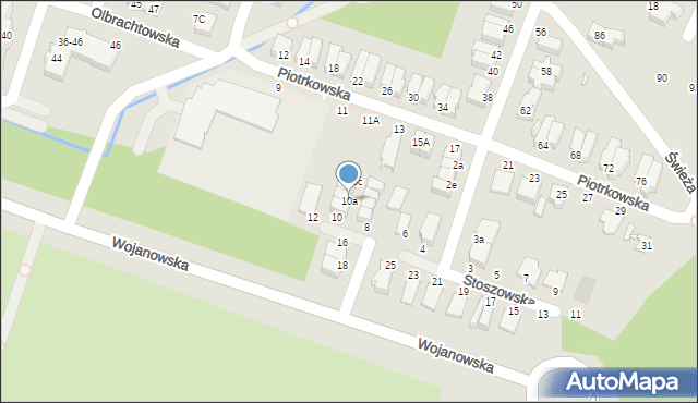 Wrocław, Stoszowska, 10a, mapa Wrocławia