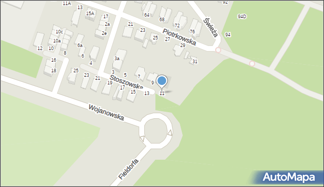 Wrocław, Stoszowska, 11, mapa Wrocławia