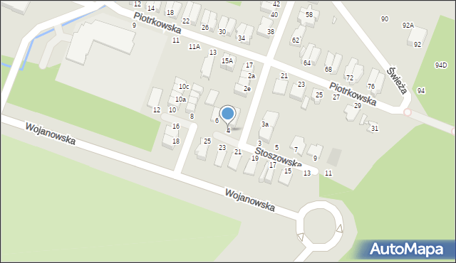 Wrocław, Stoszowska, 4, mapa Wrocławia