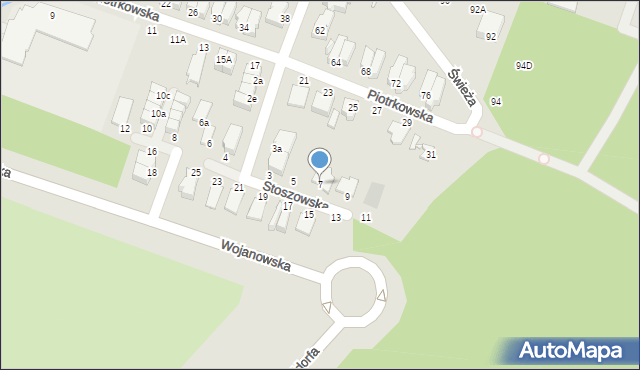Wrocław, Stoszowska, 7, mapa Wrocławia
