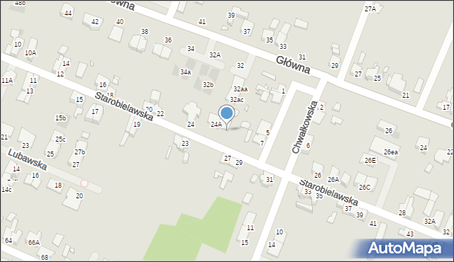 Wrocław, Starobielawska, 24B, mapa Wrocławia