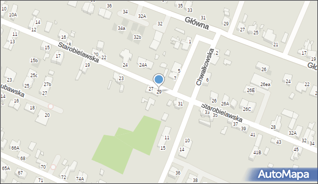 Wrocław, Starobielawska, 29, mapa Wrocławia