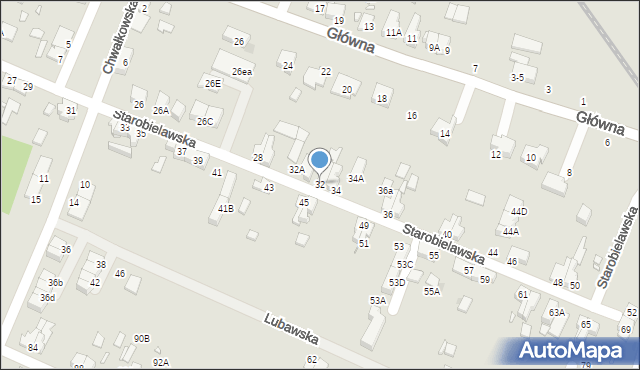 Wrocław, Starobielawska, 32, mapa Wrocławia