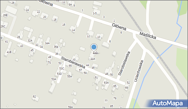 Wrocław, Starobielawska, 44C, mapa Wrocławia