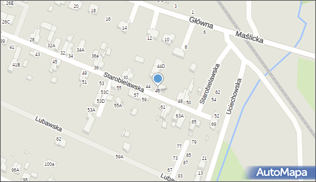 Wrocław, Starobielawska, 46, mapa Wrocławia