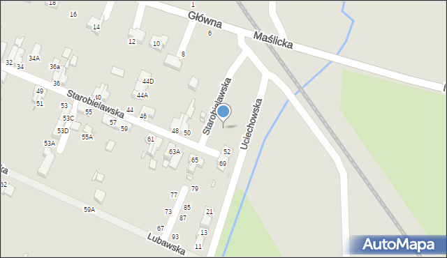 Wrocław, Starobielawska, 54, mapa Wrocławia