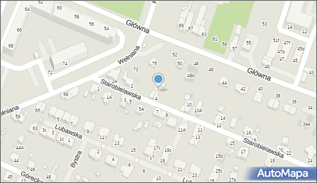 Wrocław, Starobielawska, 6, mapa Wrocławia