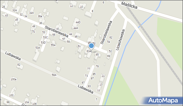 Wrocław, Starobielawska, 65b, mapa Wrocławia