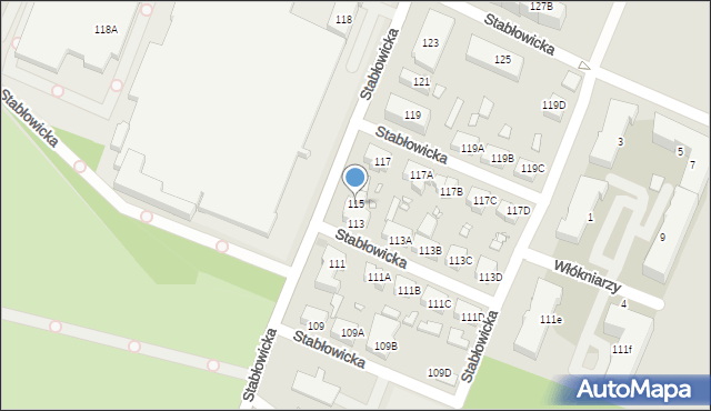 Wrocław, Stabłowicka, 115, mapa Wrocławia