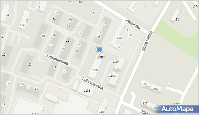 Wrocław, Stabłowicka, 118E, mapa Wrocławia