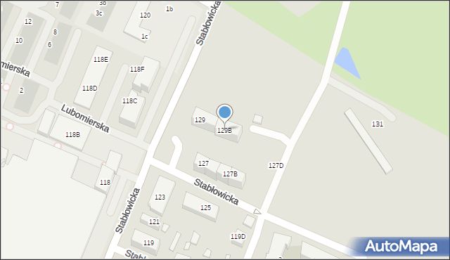 Wrocław, Stabłowicka, 129B, mapa Wrocławia